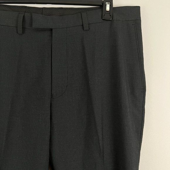 NWOT NORDSTROM Charcoal Grey Trim‎ Fit Dress Pants (38WX32L) - Picture 5 of 10